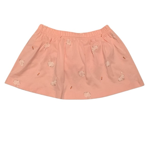 Carter’s Easter Bunny Skirt Skort Girl’s Size 9 Months Pink White Cotton Rabbit - Picture 1 of 7